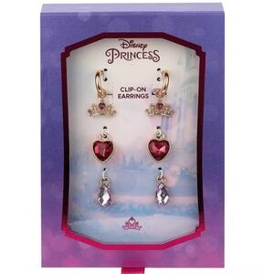 Disney Kids Princess Aurora Multicolor Mix and Match Removable Earring Set